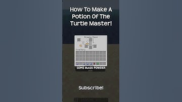 How To Make A Potion Of The Turtle Master In Minecraft!