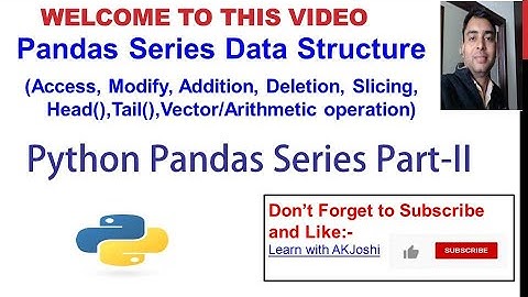 Operation in Series  | Python Pandas | Selection | Slicing | Vector | Head() | Tail | XII IP CBSE |