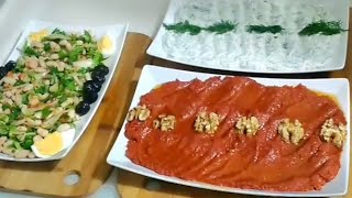3 Çeşit Meze Tarifi /MUHAMMARA(ACUKA)+PİYAZ+HAYDARİ TARİFİ /Seval Mutfakta