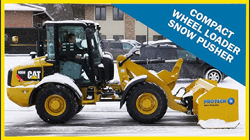 Compact Wheel Loader Snow Pusher - Pro-Tech Sno Pusher - CAT 906H Loader