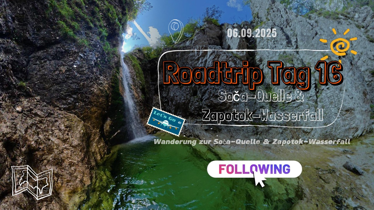 Sommer Roadtrip Tag 16 - Soča Quelle & Wasserfall  #soca #slowenien #wandern #vlog #dachzeltwoody