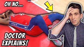 Joel Embiid Suffers SCARY Knee Injury! Doctor Reacts and Explains What Happened
