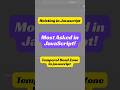 Hoisting & TDZ in javascript #javascriptinterviewquestions #coding #interviewquestions #programming