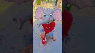 cute baby elephant || ak baby hathi ghumne gya || Anaya ka video || zombie #anaya #elephant #shorts