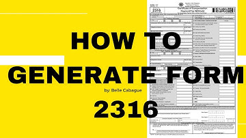 How to generate form 2316 in Alphalist Data Entry 7.2 Version | Belle Cabague