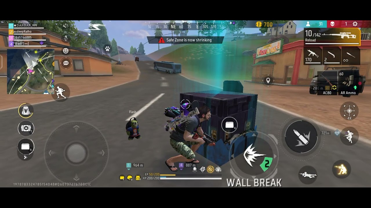 Free fire br ranked master lobby gameplay 