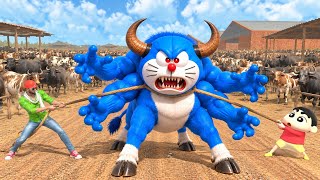 😱🐄Finally Caught Doraemon Angry Monster Cow! 😡😰 Indian Theft Auto Simulator 🤑💥 screenshot 3