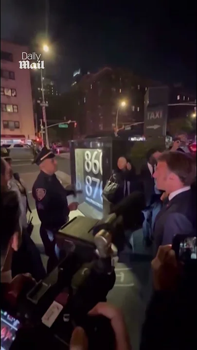 Erdogan and Macron stopped by NYC cops Erdogan and Macron stopped by NYC cops