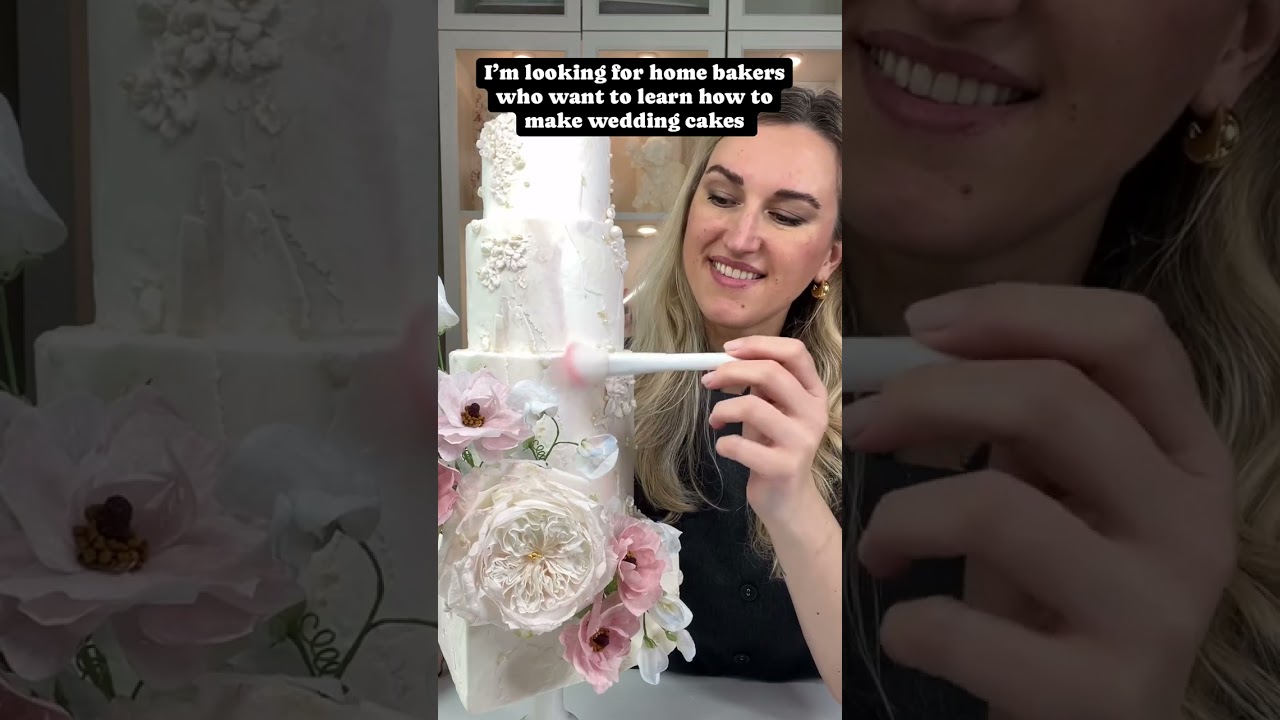 Learn how to make wafer paper flowers for modern wedding cakes at FloreaCakes.com