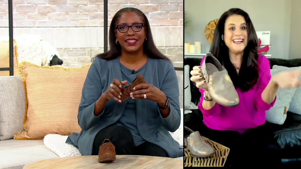 Clarks Collection Studded Slip-On Booties - Trish Bell on QVC