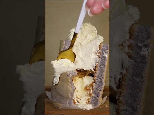 ASMR Handmade Whipped Cream Roll Cake Eating Sounds #eatingsounds