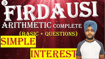 Simple Interest Complete FIRDAUSI |Complete Course on Arithmetic|Balwinderlive #cdsmaths #afcatmaths