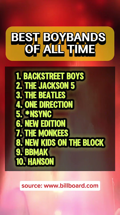 best boy bands of all time