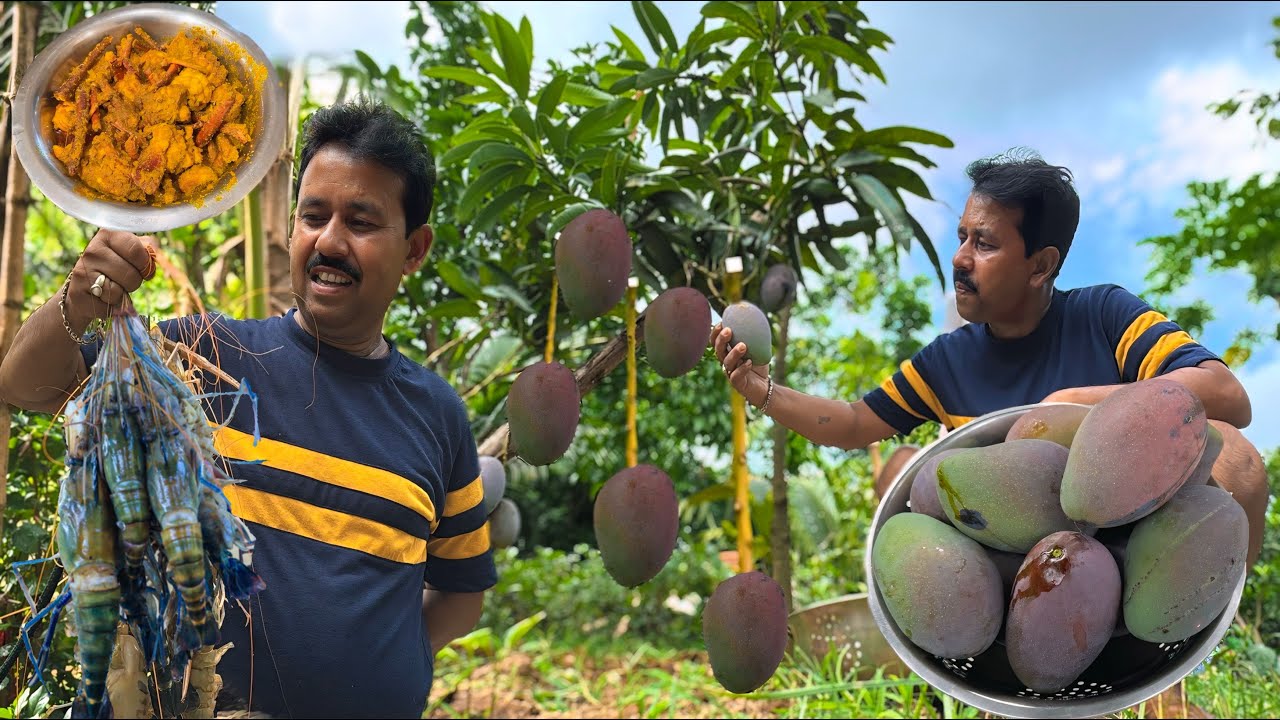 আম বাগানে সারপ্রাইজ 😍 ! বিশাল গলদা চিংড়ি আর সুস্বাদু রান্না 🤤 সঙ্গে জমিয়ে খাওয়া-দাওয়া ||