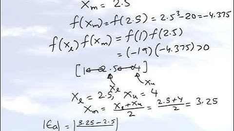 Chapter 03.03: Lesson: Bisection Method Example of Solving a Nonlinear Equation