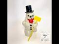 Vintage Christmas Snowman Candy Container, Rosbro, ca. 1950s - 60s