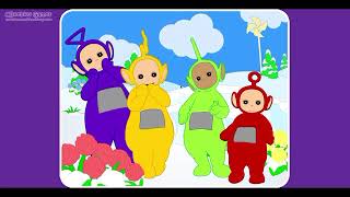 Teletubbies Sliding Down The Ice - Old Flash Games