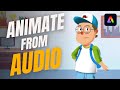 How to animate a character from an audio file online  cartoon animation