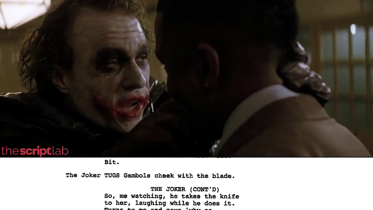 The Dark Knight  Why So Serious HD   Script to Screen to The Script Lab