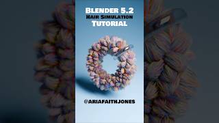 Blender Hair Simulation #blender #simulation @AriaFaithJones