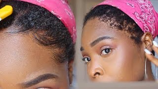 Best Edge Control To Lay Coarse 4C NATURAL Hair Without White Flakes  | How To Lay Your Edges Down screenshot 1