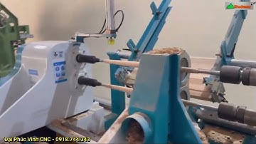 Máy tiện gỗ cnc 2 trục làm việc đồng thời | máy tiện Woodmaster WM-1500A2