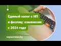 Единый налог с ИП и физлиц, изменения с 2024 года