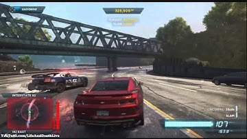 Need for Speed: Most Wanted Running from the Cops in a Chevrolet Camaro ZL1 *NFS001* (HD)