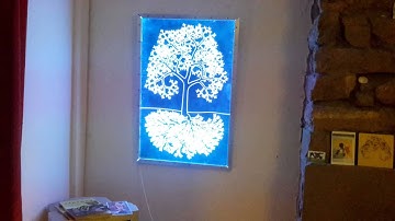 Fractal tree light panel with colour changing LEDs