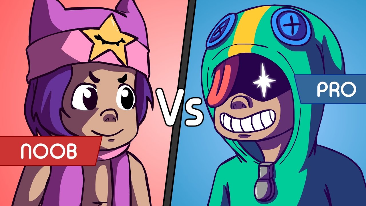 Leon Pro Vs Sandy Noob Brawl Stars Animation Youtube - pro con leon brawl stars