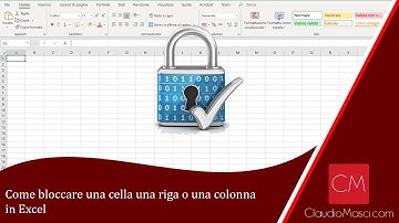 Come bloccare una cella una riga o una colonna in Excel