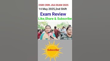 #CSIR CRRI JSA exam Review 2025,CSIR CRRI JSA exam analysis today 2025