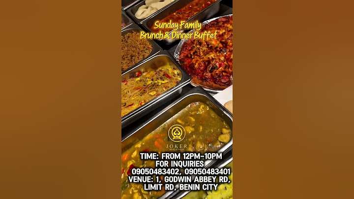 Sunday Brunch & Buffet, every Sunday @jokerhotelbenincity