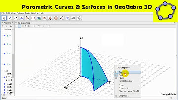 Parametric Curves & Surfaces in GeoGebra 3D Exercise 33
