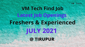 Private Jobs in TIRUPUR Today 29 07 21 Part II