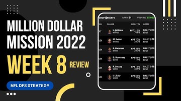 A $995,000 Mistake!? Million Dollar Mission: 2022 Week 8 Review - NFL DFS Lineup Strategy