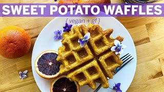 SWEET POTATO WAFFLES | VEGAN/GF by Two Shakes of Happy 2,583 views 4 years ago 37 seconds