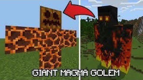 HOW TO SPAWN GIANT MAGMA GOLEM IN MINECRAFT PE
