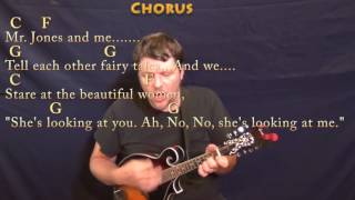 Mr. Jones (Counting Crows) Mandolin Cover Lesson in C with Chords/Lyrics