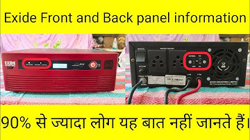 Exide Inverter Important settings | Front and Back