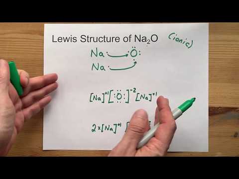 Na2O (சோடியம் ஆக்சைடு) இன் லூயிஸ் கட்டமைப்பை வரையவும்