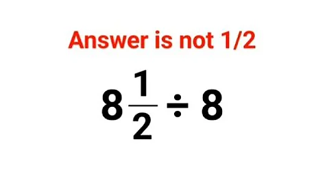 8(1/2)÷8 The answer is not 1/2. Many got it wrong!  Ukraine Math Test #math #percentages #ukraine