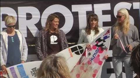 english nationals womens surf competition - 1st Sarah Beardmore, 2nd Hannah Harding