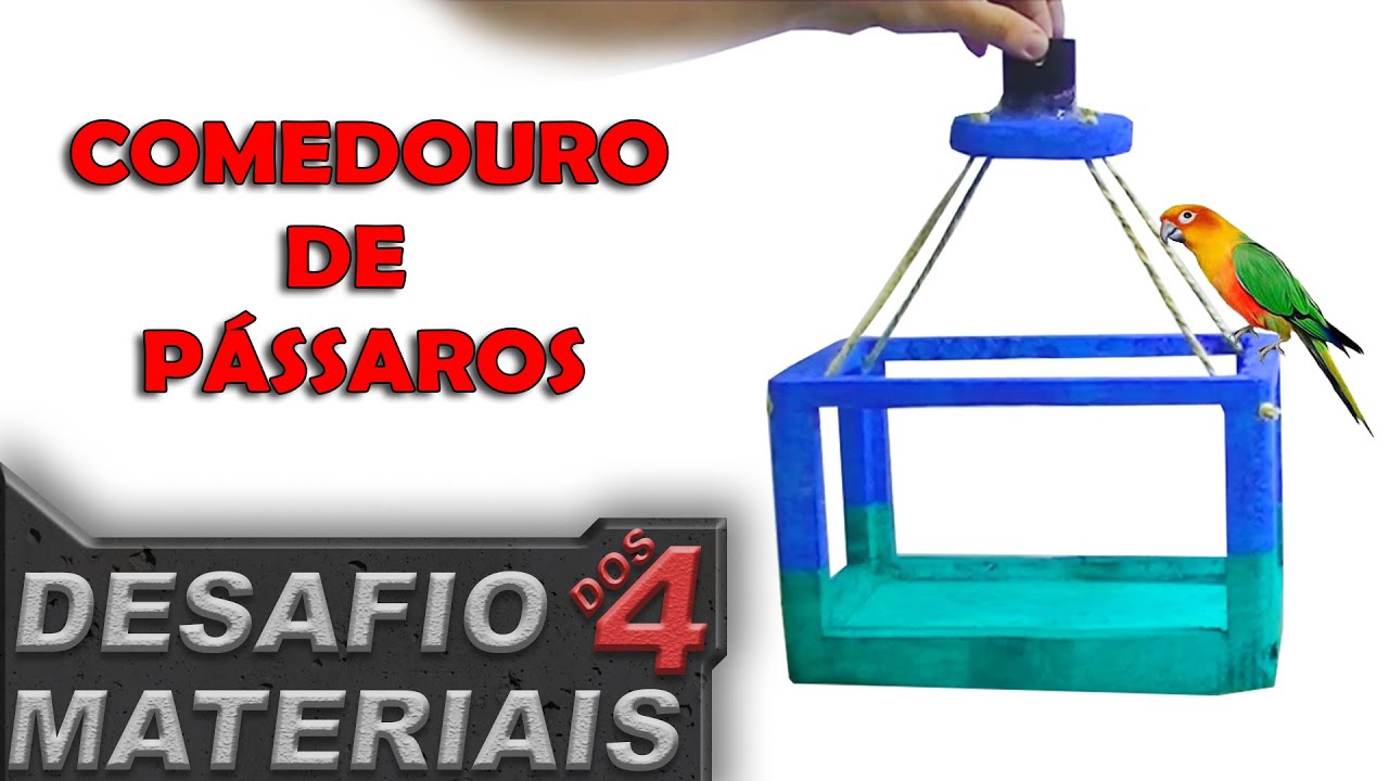 Desafio dos 4 materiais – Comedouro Pássaros + SORTEIO