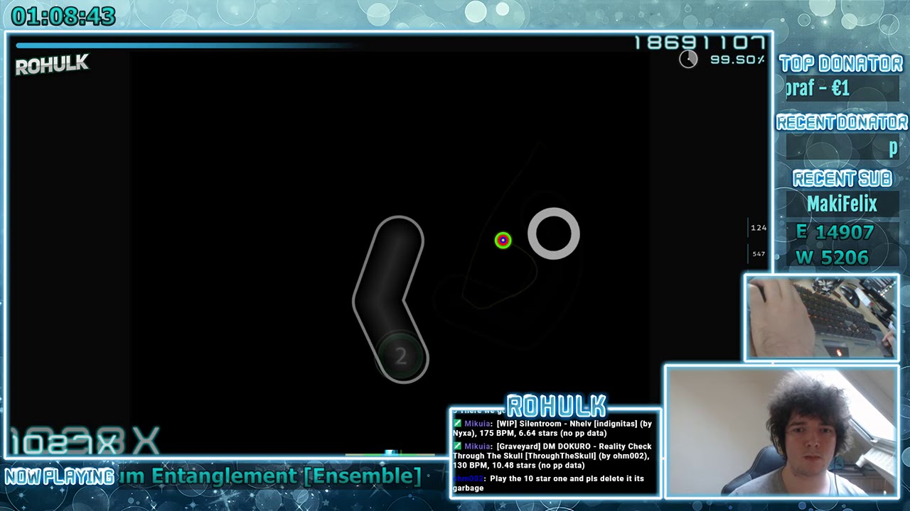 [Live] Rohulk | Camellia - Quantum Entanglement [Ensemble] 1st +HDHR FC 99.33% {#1 453pp FC} - osu! umbrella lyrics