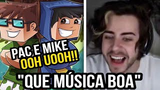 CELLBIT REAGINDO A MUSICA DO PAC E MIKE | MINECRAFT QSMP