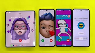 Samsung Z Fold 3 Outgoing Call | Incoming Call Samsung Z Flip 3 + Z Flip 5 + OPPO Find 2N Flip
