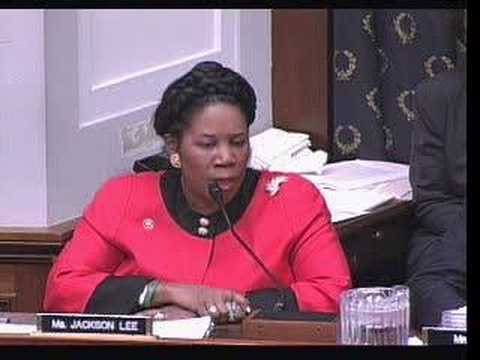 Congresswoman Sheila Jackson Lee at the KBR Rape H...