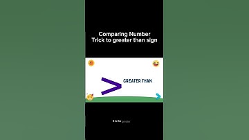 Comparing Number | Trick to greater than sign
