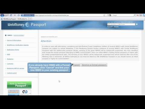 WebMoney Passport: How to receive a Formal passport